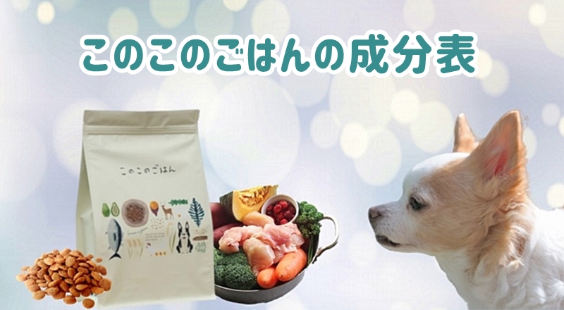 このこのごはん成分表