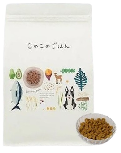 このこのごはん小型犬用のドッグフードパッケージ