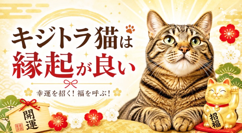 キジトラ猫とまねきねこ