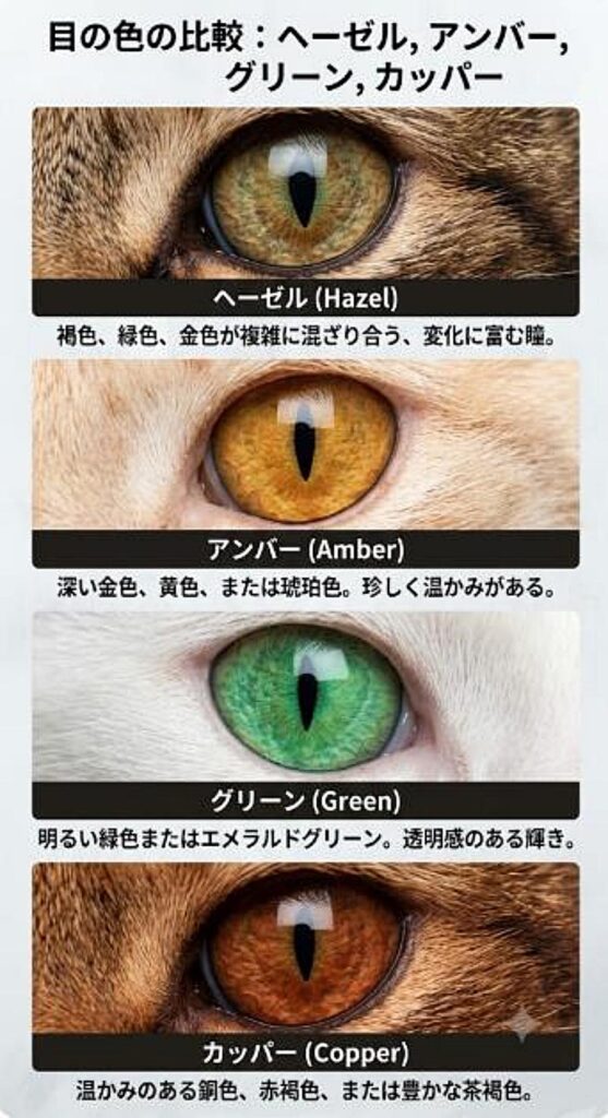 キジトラ猫の目の色4種類
