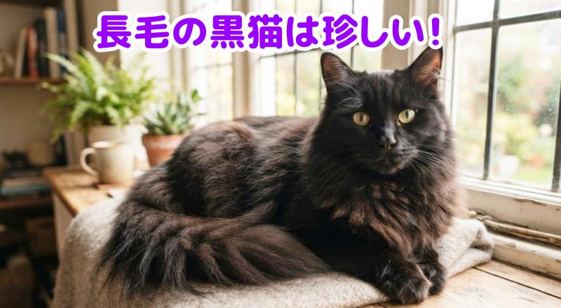長毛の黒猫